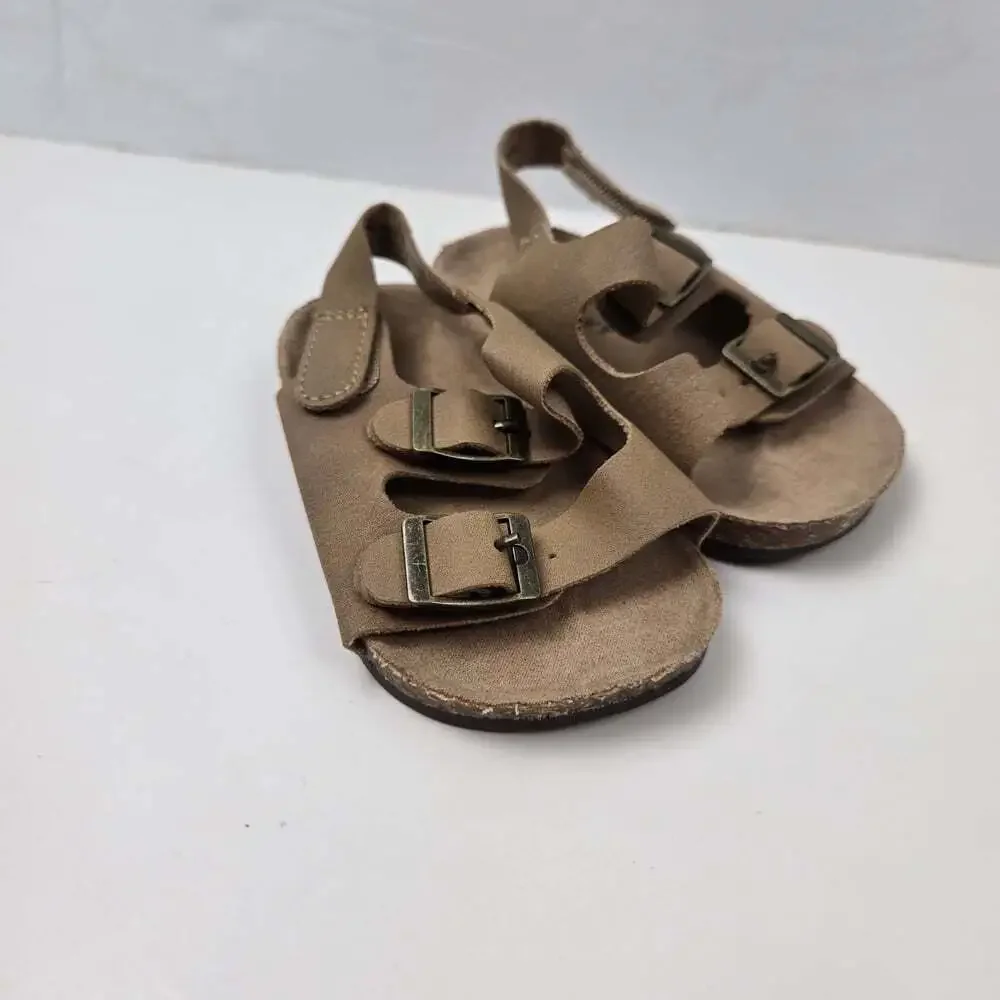 Old Navy Baby Tan Buckle Neutral Sandlas 6- 12 Months